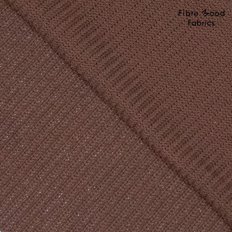 Fibre Mood – Tissu Maille de Coton Gros Côtes « Sofia » Uni Couleur Chocolat 1.webp