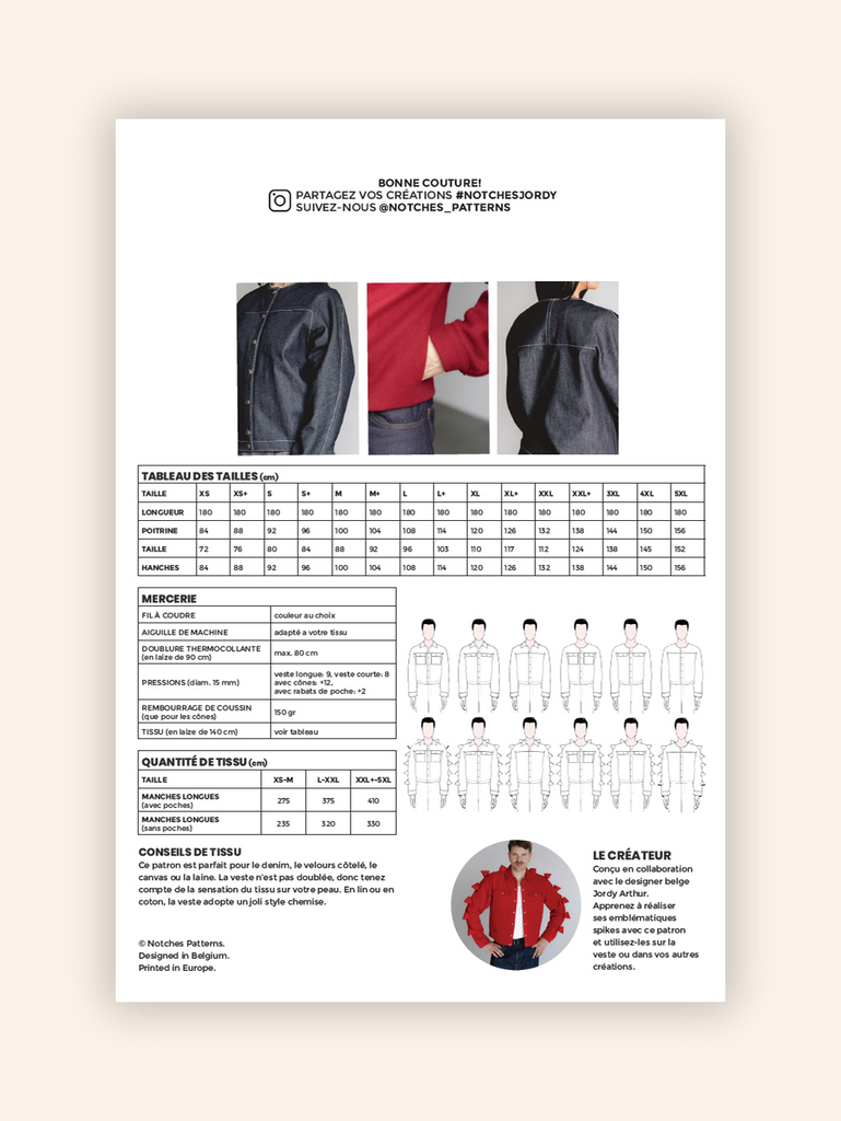 Notches - "Jordy" - Patron Pochette Veste Homme du XS au 5XL.webp