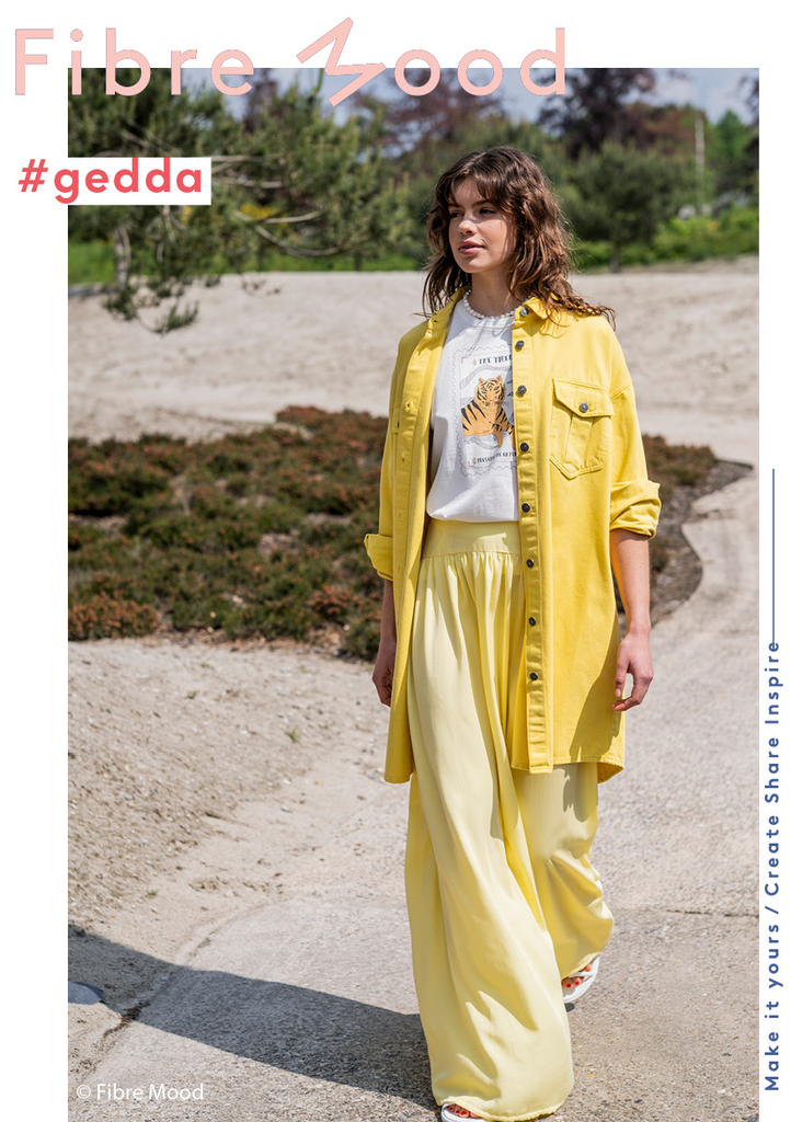 Fibre Mood – Tissu en Viscose et Tencel « Gedda » Uni Couleur Jaune 4.webp