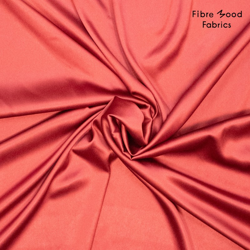 Fibre Mood – Tissu Satin «Josse» Uni Couleur Rouge 3.webp