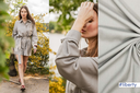 Fibre Mood – Tissu Sergé Souple de Lin et Viscose « Marley » et « Liberty » Uni Couleur Gris Perle 4.webp
