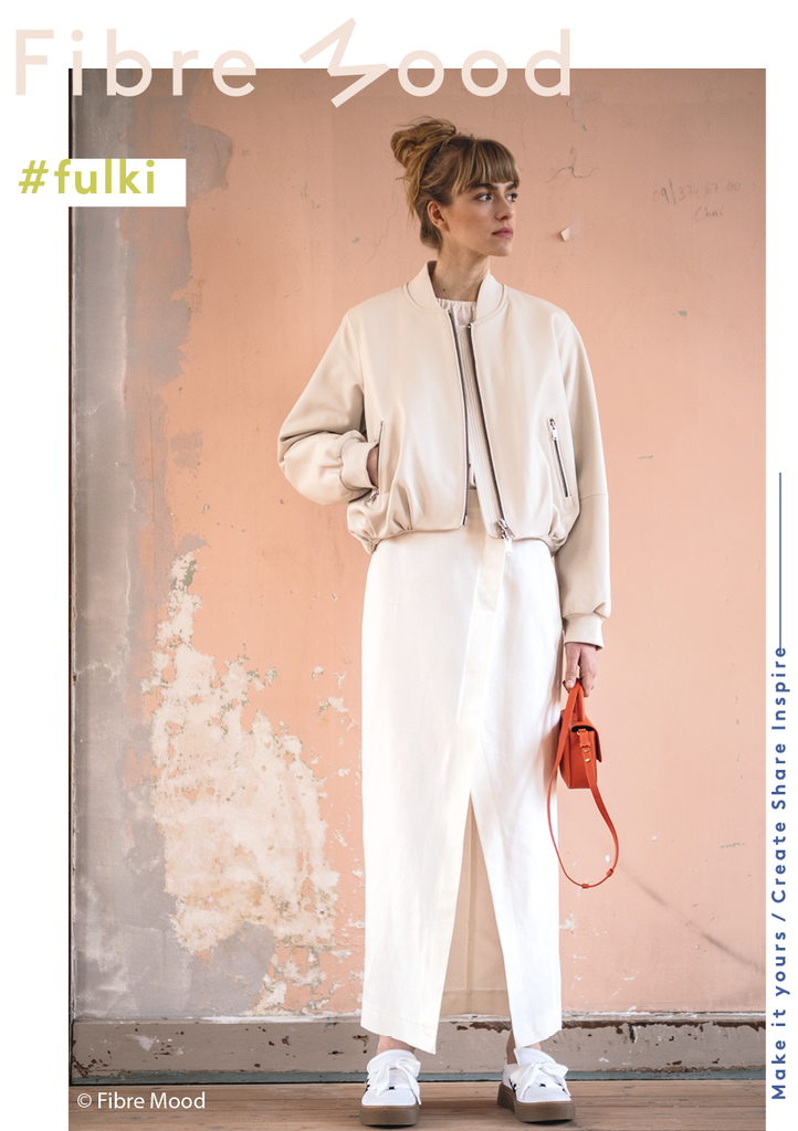 Fibre Mood – Tissu Toile de Coton Et Tencel « Fulki » Uni Couleur Blanc Cassé 3.webp