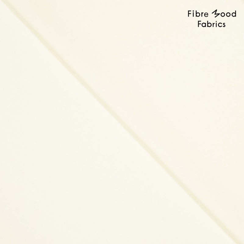Fibre Mood – Tissu Toile de Coton Et Tencel « Fulki » Uni Couleur Blanc Cassé.webp