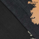 Fibre Mood – Tissu Batiste de Coton «Marley» Imprimé Nuages Noir Et Orange  3.webp