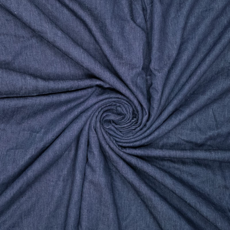 Fibre Mood – Tissu Denim en Coton Bio et Chanvre "Frankie" Couleur Bleu Marine 1.webp