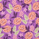 Nerida Hansen – Popeline de Coton « FRESH FLOWERS » Violet 3.webp