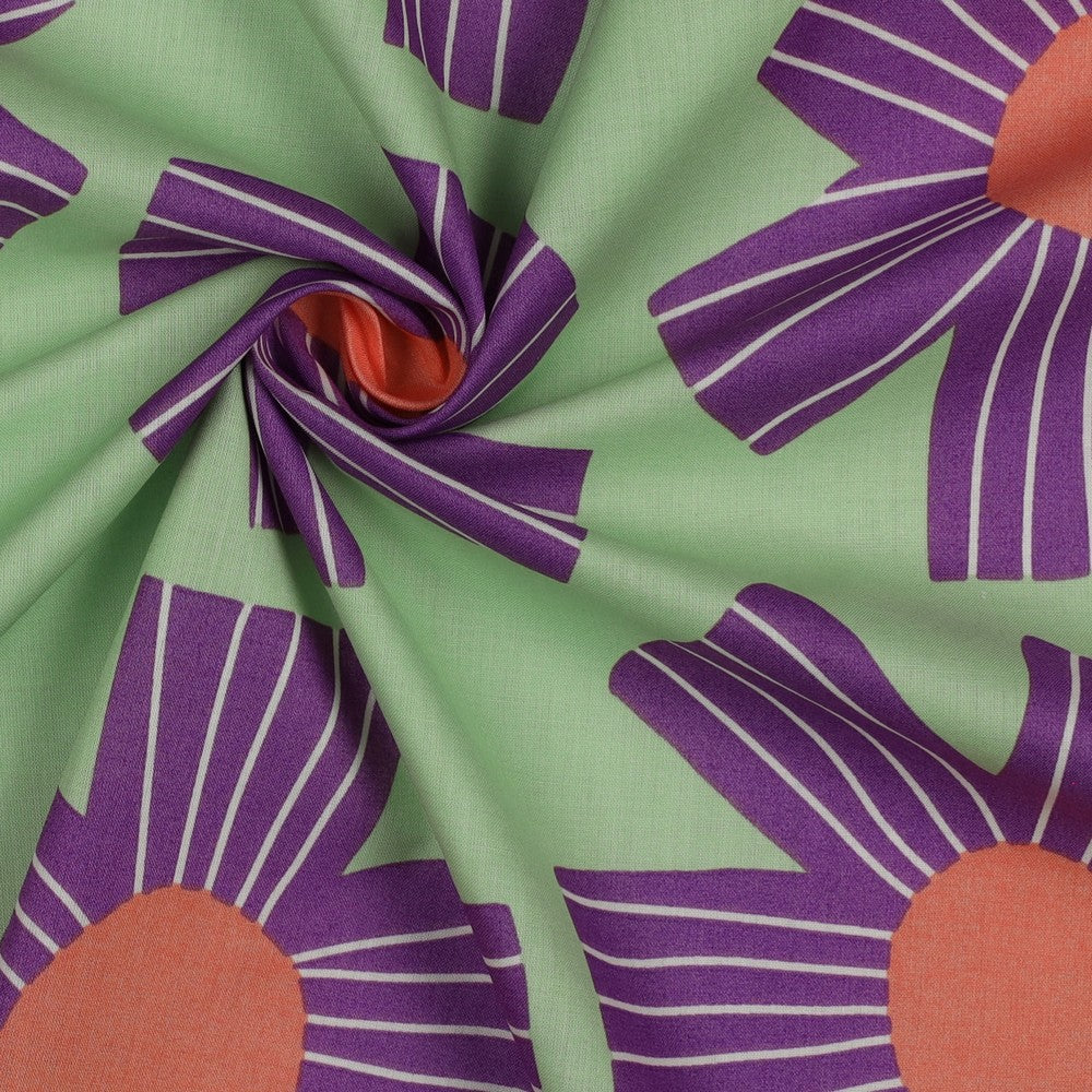 Nerida Hansen – Tissu Voile de Coton «Sunny Days » Vert Doux 3.webp