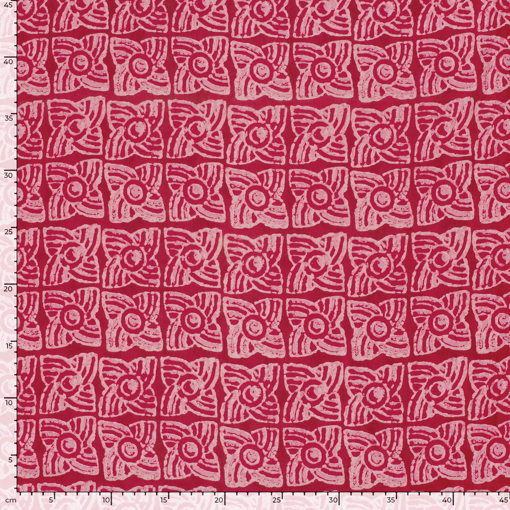 Sélection Coup de coudre – Tissu Batik de Coton « Fleur de Passion » Fuchsia 5.webp
