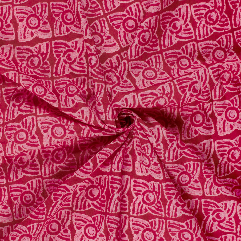 Sélection Coup de coudre – Tissu Batik de Coton « Fleur de Passion » Fuchsia 2.webp