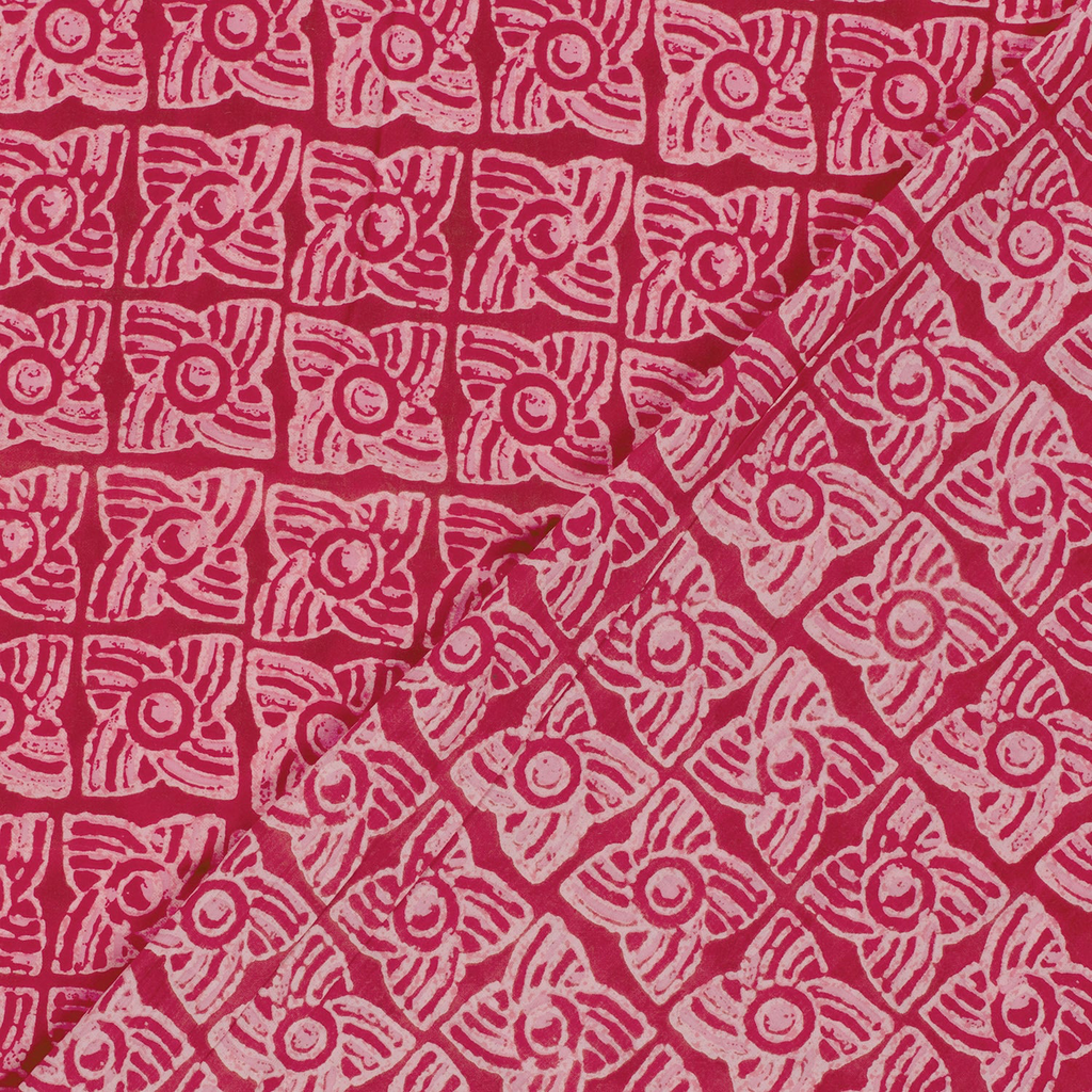 Sélection Coup de coudre – Tissu Batik de Coton « Fleur de Passion » Fuchsia 3.webp