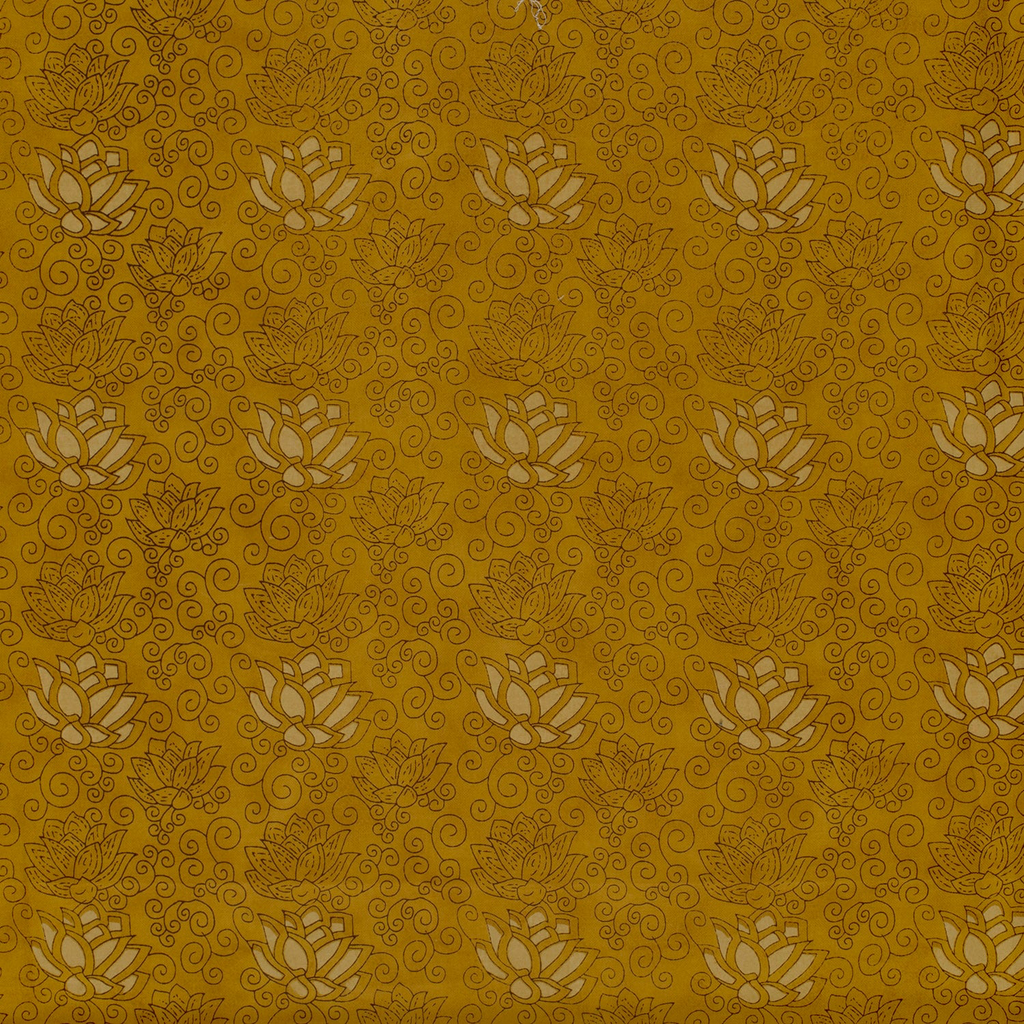 Sélection Coup de coudre – Tissu Batik de Coton « Esprit de Lotus » Ocre 2.webp