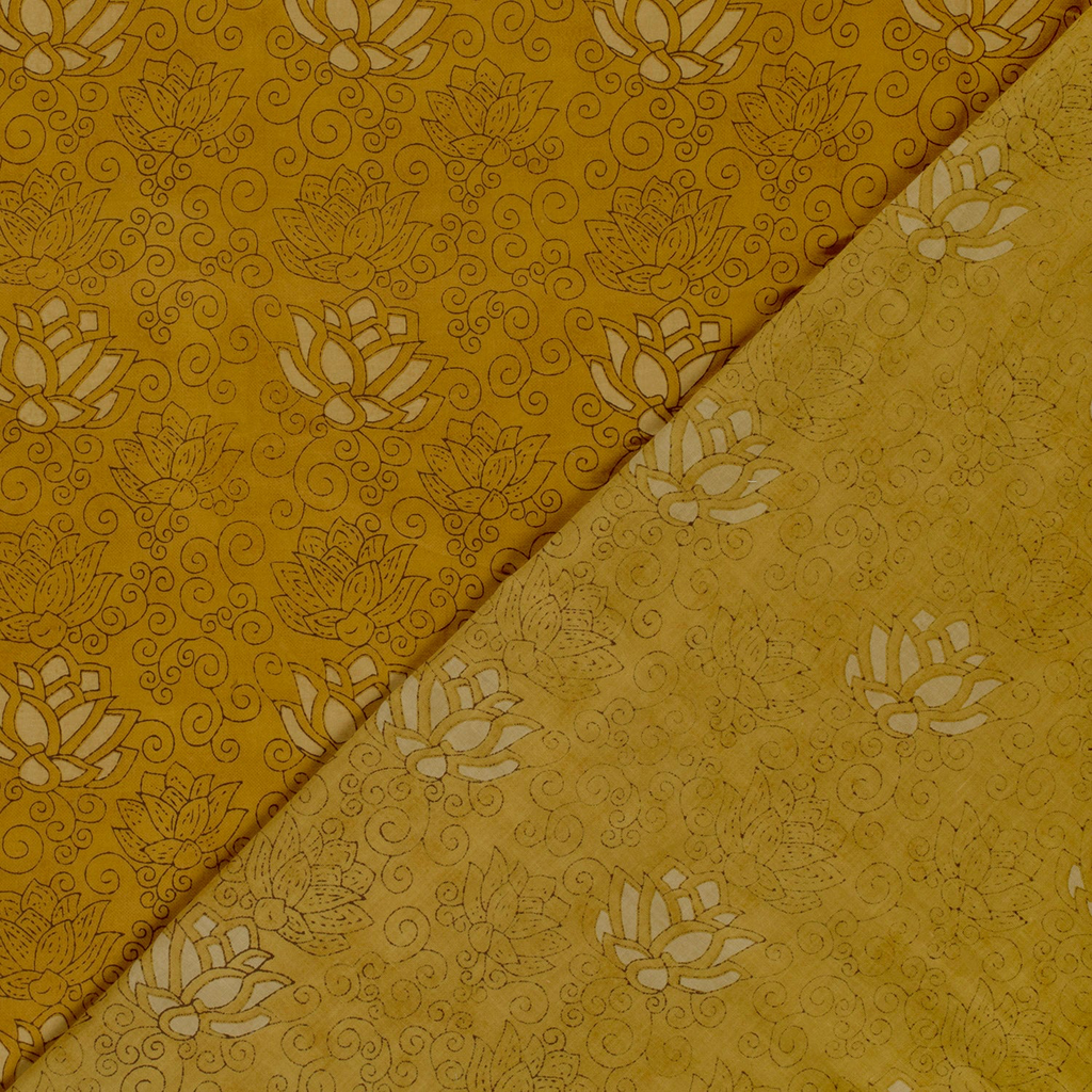 Sélection Coup de coudre – Tissu Batik de Coton « Esprit de Lotus » Ocre 4.webp