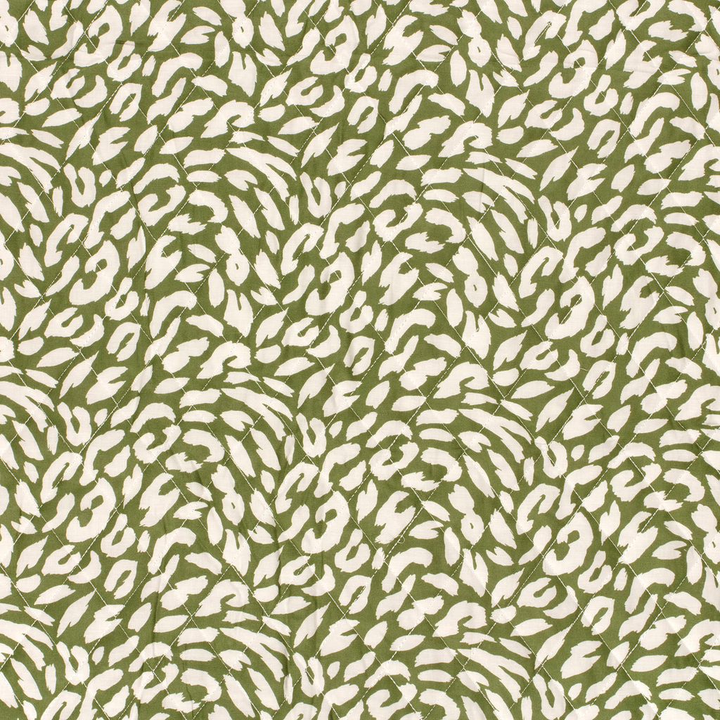 Sélection Coup de coudre – Tissu Voile de Coton Matelassé « Léopard » Kaki .webp