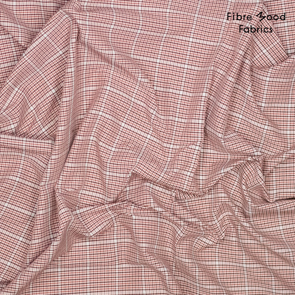 Fibre Mood – Tissu A Carreaux « Mireya » Bordeaux et Beige.webp