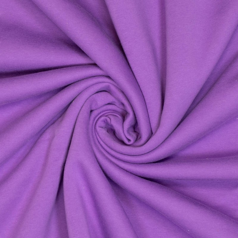 Sélection Coup de Coudre - Tissu Jersey Sweat de Coton Gratté Uni Couleur Orchidée.webp