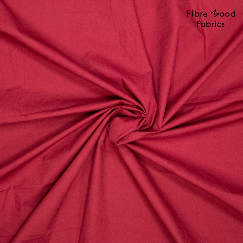 Fibre Mood - Tissu Popeline de Coton Lavé "Elva" Uni Couleur Bordeaux 2.webp