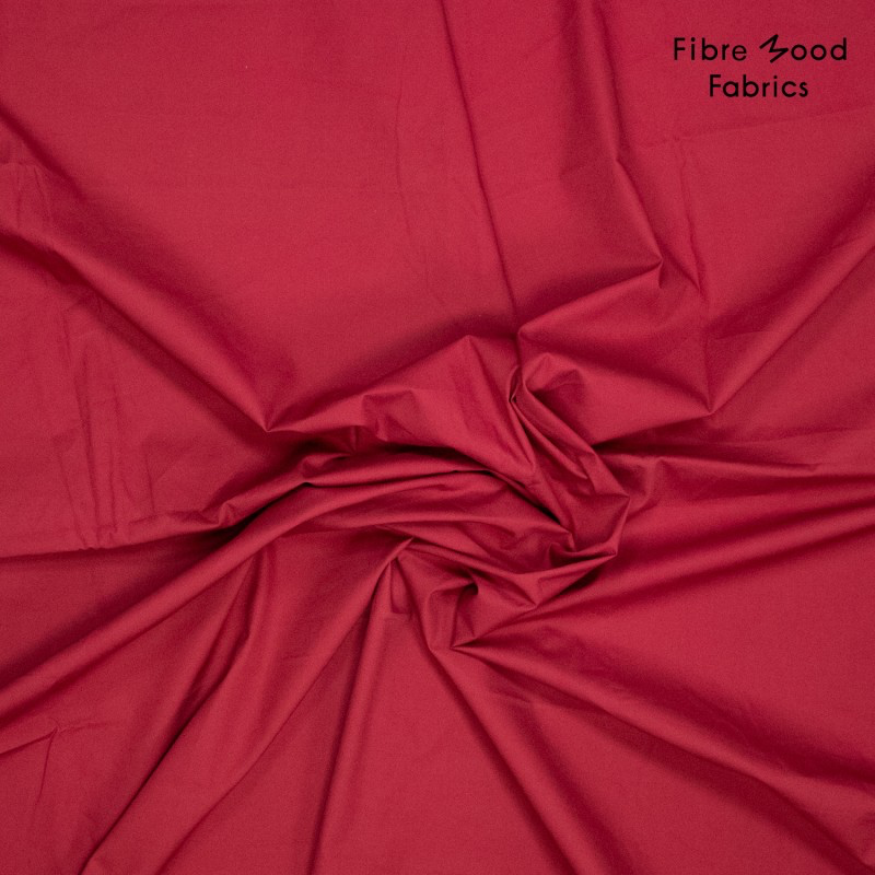 Fibre Mood - Tissu Popeline de Coton Lavé "Elva" Uni Couleur Bordeaux 3.webp