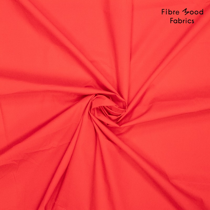 Fibre Mood - Tissu Popeline de Coton Lavé "Zafira" Uni Couleur Rouge Coquelicot 2.webp