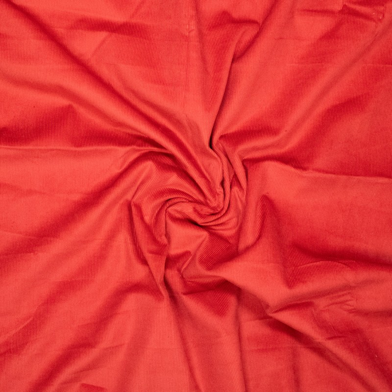 Fibre Mood - Velours Côtelé Couleur Rouge Coquelicot 3.webp