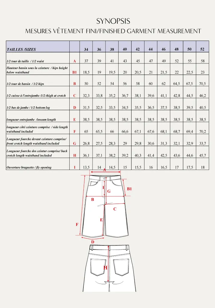 Maison Fauve "Synopsis" - Patron Couture Femme Bermuda du 34 au 52 2.png.webp