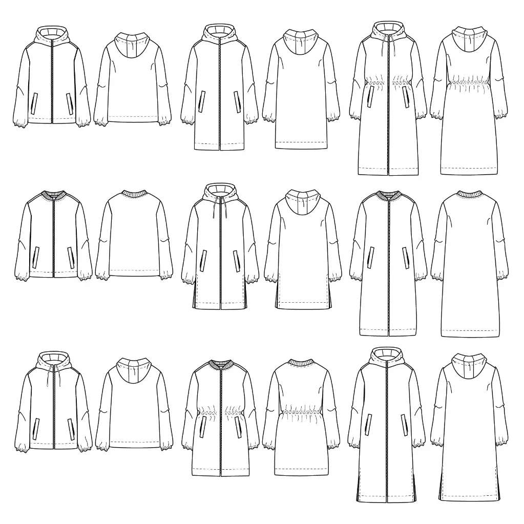 Ikatee - Patron Couture Femme Parka "Quimper" du 32 au 52 18.webp