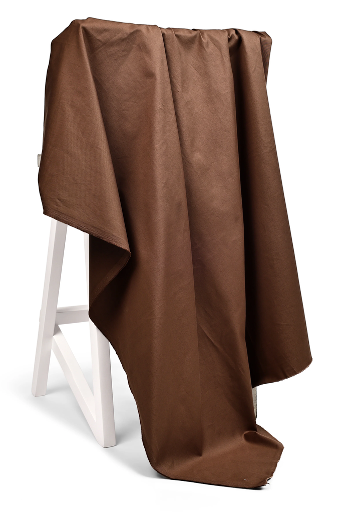 Atelier Brunette – Tissu Coton Chino  "Havana Brown" - 10 cm.jpg.webp