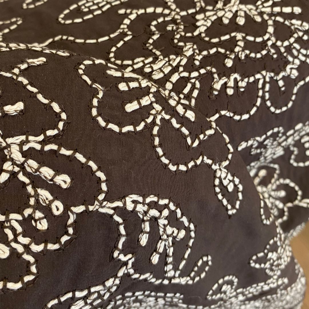 Sélection Coup de Coudre - Voile de Coton  "Pivoine" Couleur Chocolat 3.webp