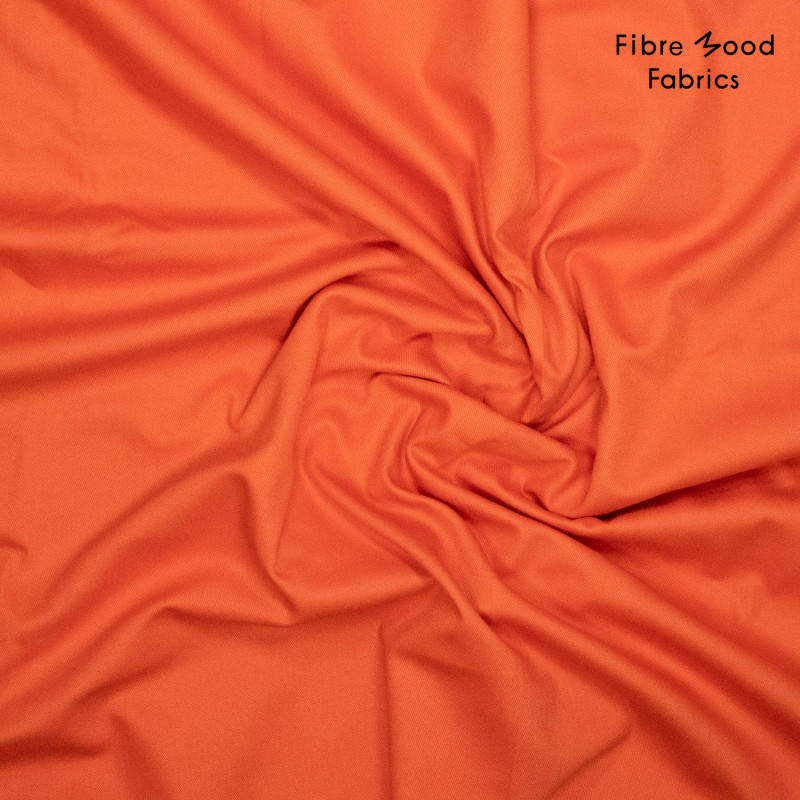 Fibre Mood - Tissu Sergé de Coton "Anette" Uni Couleur Brique  2.webp