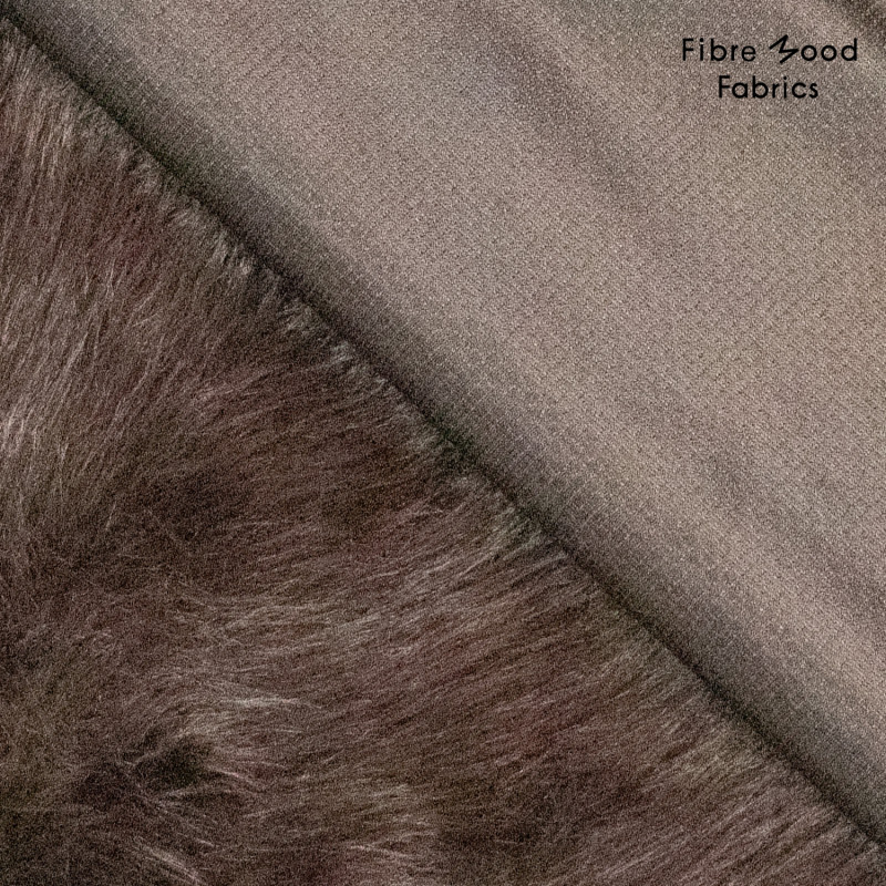 Fibre Mood – Tissu Fausse Fourrure "Marwi" Marron Foncé .webp
