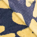Fibre Mood – Tissu Jacquard Teddy "Eddie" Bleu et Moutarde  4.webp