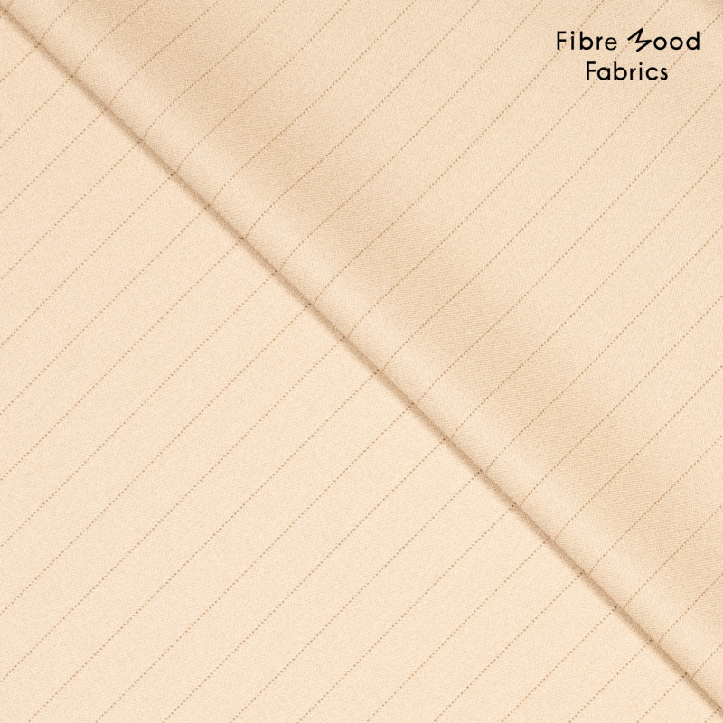 Fibre Mood - Tissu Sergé de Bambou Mélangé "Nigel" Rayures Tennis sur le Fond Beige Clair 2.webp