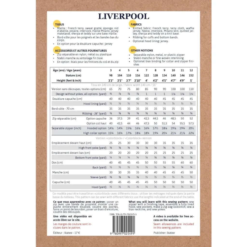 Ikatee - Patron Couture Enfant Sweat Zippé "Liverpool" du 3 au 12 ans 2.webp