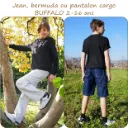 Petits D'om "Buffalo" – Patron Couture Enfant Jean, Bermuda ou Pantalon Cargo du 2 au 16 ans