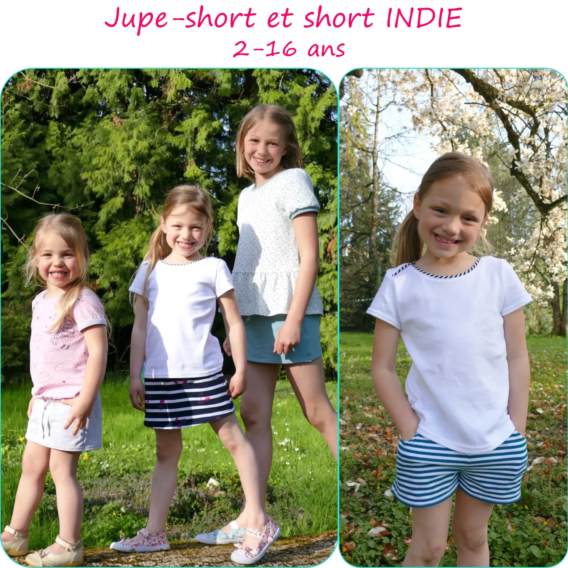 Petits D'om "Indie" – Patron Couture Enfant Jupe-short ou Short du 2 au 16 ans