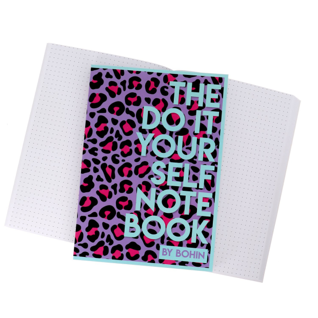 [00114] BOHIN Carnet Créatif A5 “The Do It Yourself Notebook” – Couleur Violet Orange