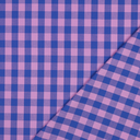 Poppy – Tissu Fil à Fil Carreaux Violet et Rose - 10 cm