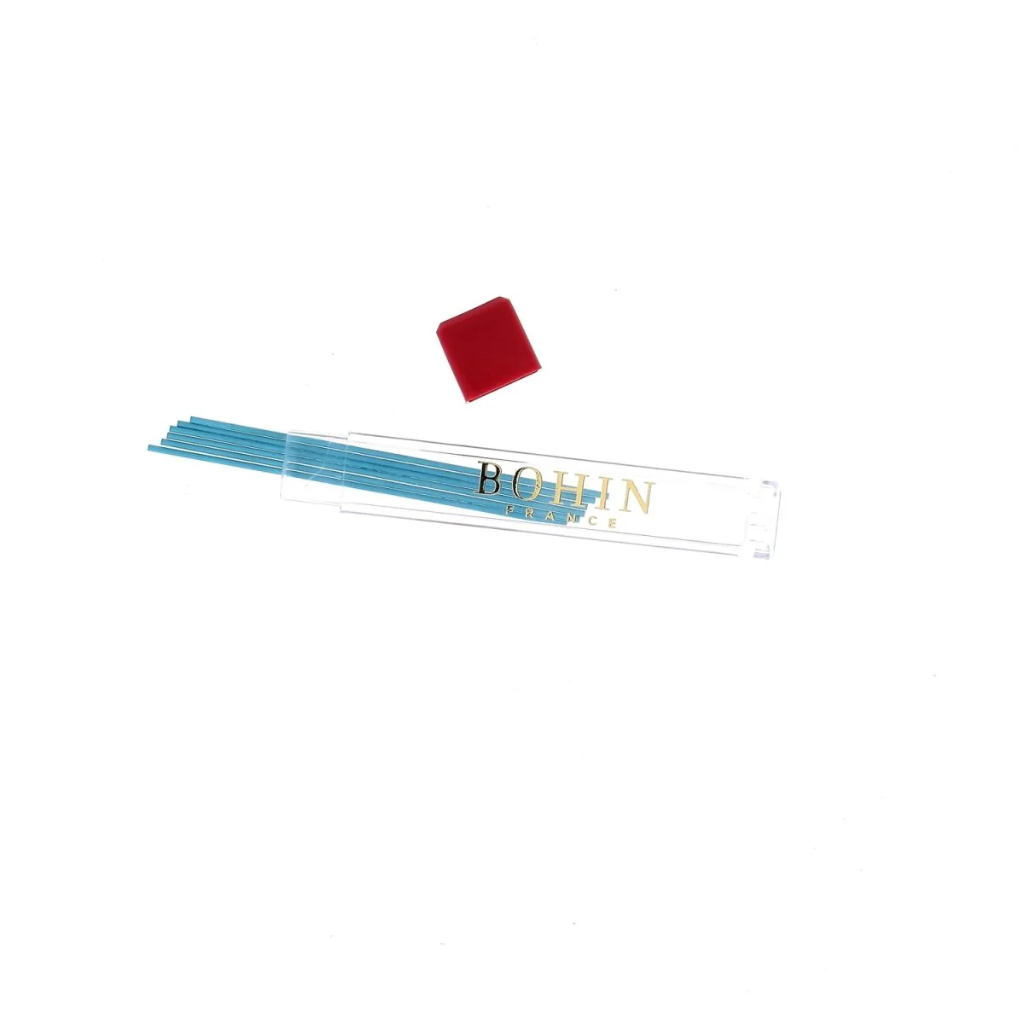 Bohin - Recharge de Mines Fines pour Crayon Craie Bleu (0,9 mm)
