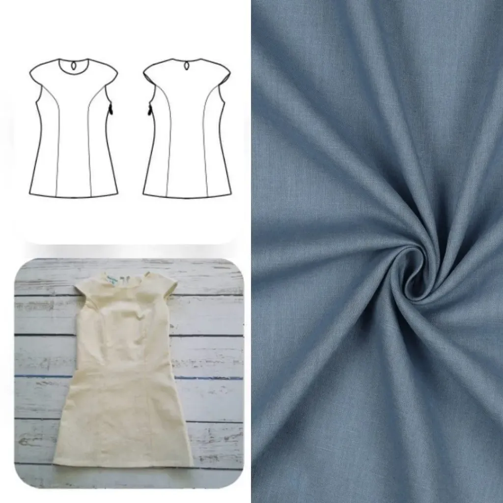 Christine Charles – Kit Couture Robe Yselda Couleur Bleu Delft