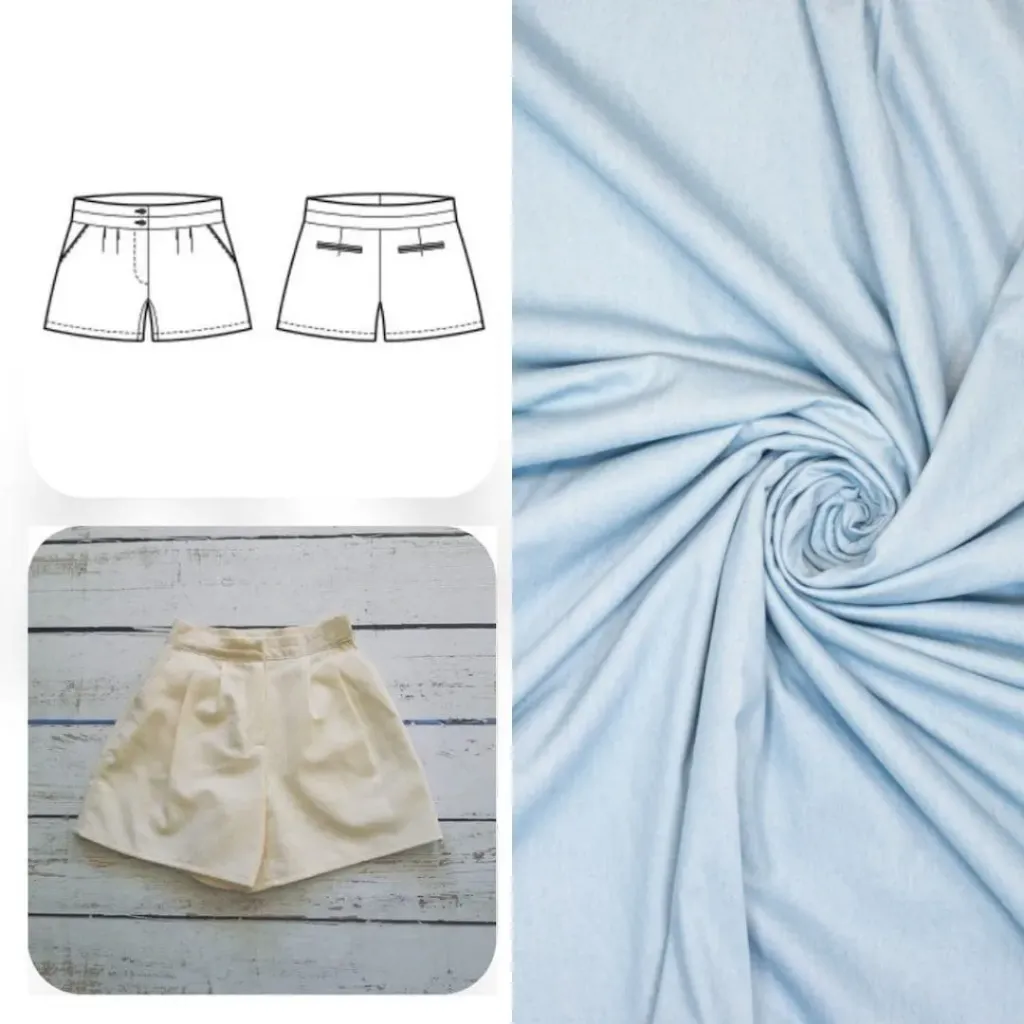 Christine Charles – Kit Couture Short Jillian Couleur Bleu Très Clair