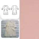 Christine Charles – Kit Couture Robe Eleanora Viscose Plumetis Dorés Couleur Vieux Rose