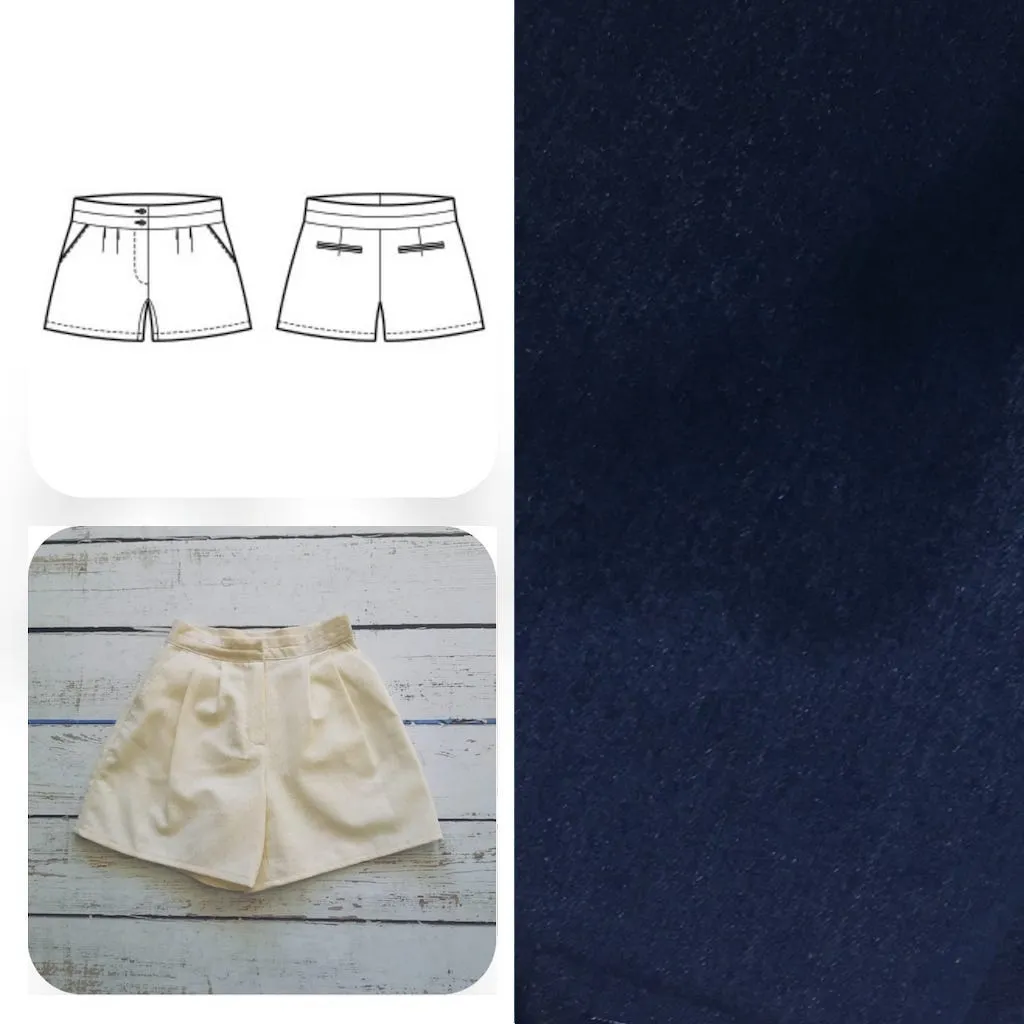 Christine Charles – Kit Couture Short Jillian Couleur Bleu Marine