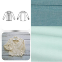 Christine Charles – Kit Couture Chemise Adelise Couleur Vert Menthe et Vert Petrole