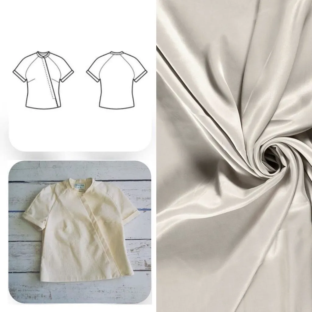 Christine Charles – Kit Couture Top Raglan Ismérie Couleur Gris Clair