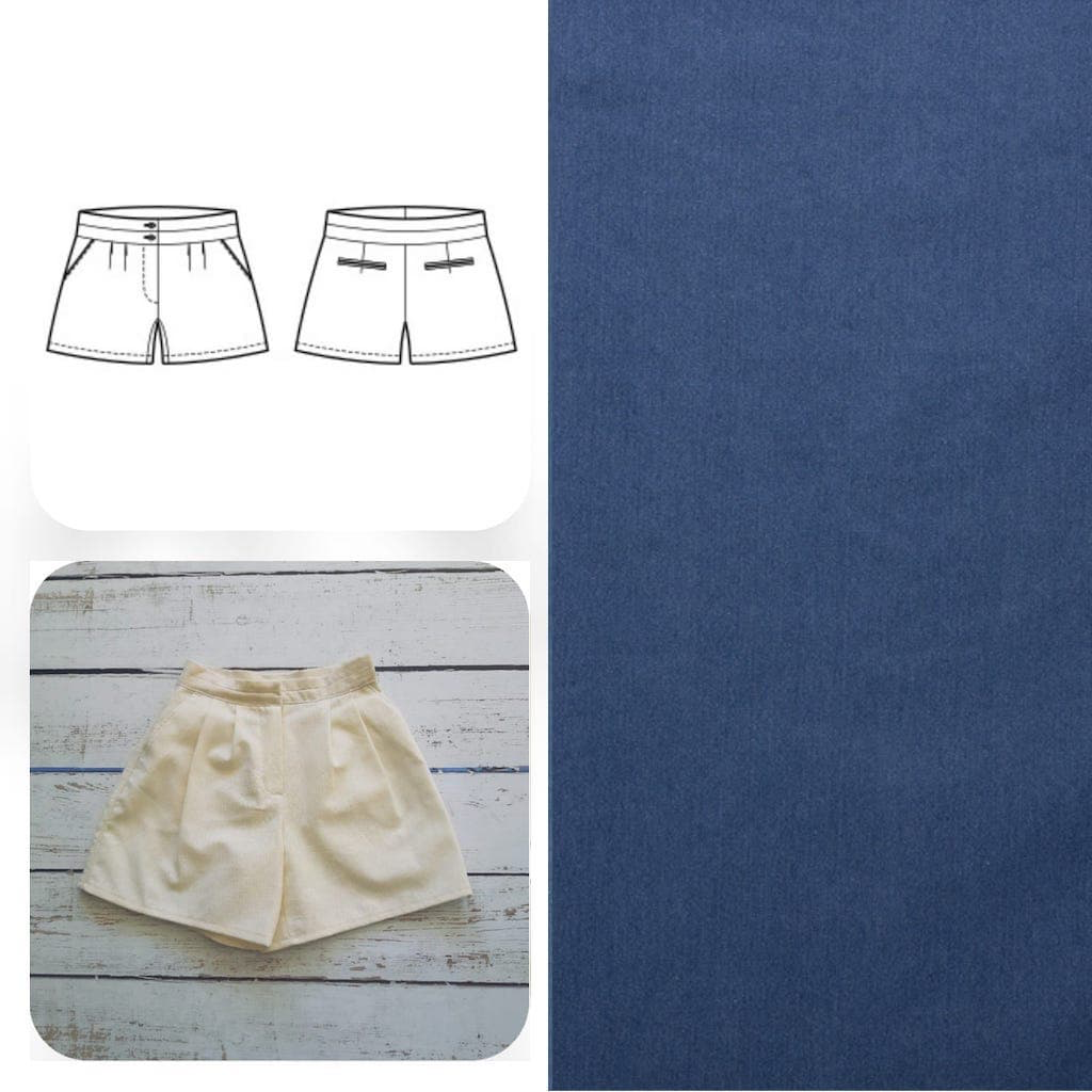 Christine Charles – Kit Couture Short Jillian Couleur Bleu Moyen