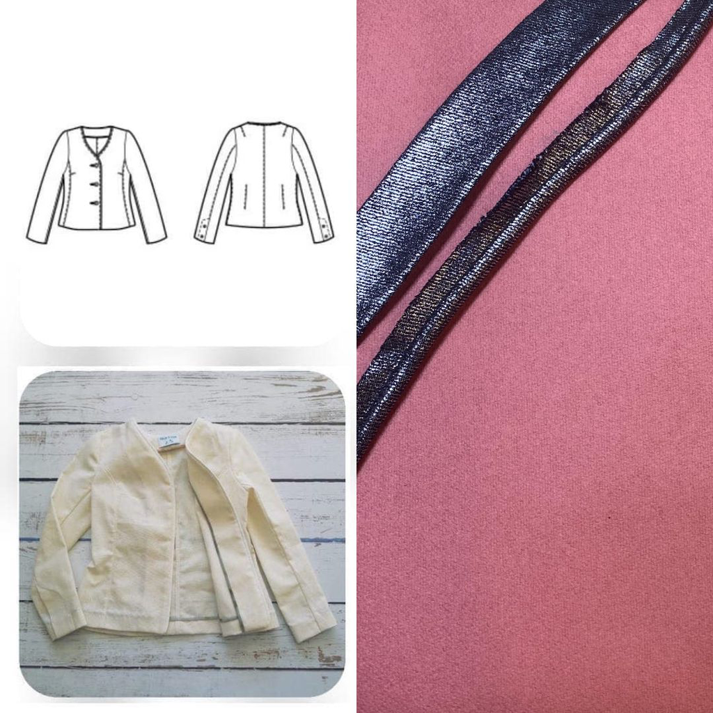 Christine Charles – Kit Couture Veste Armélia Couleur Rose et Noir