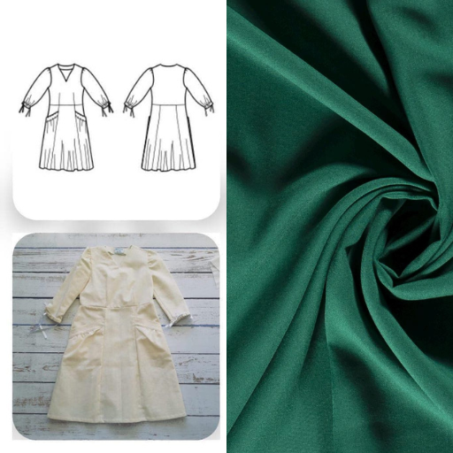 Christine Charles – Kit Couture Robe Eleanora Uni Couleur Vert Emeraude