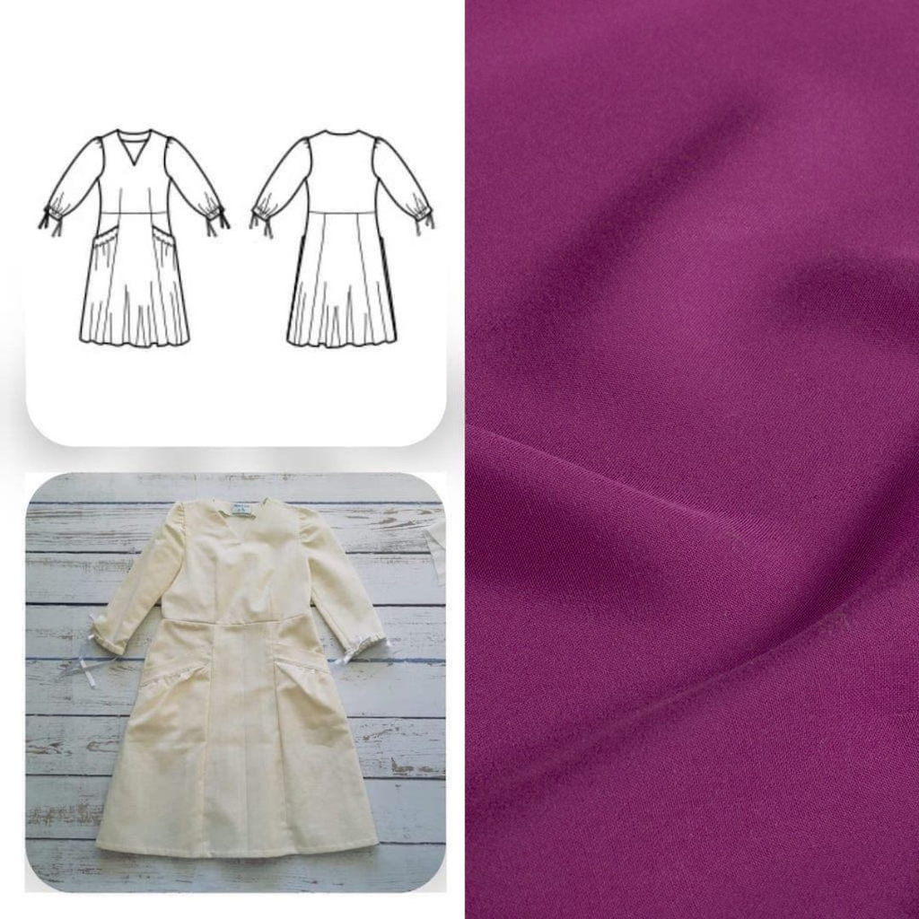 Christine Charles – Kit Couture Robe Eleanora Uni Couleur Magenta