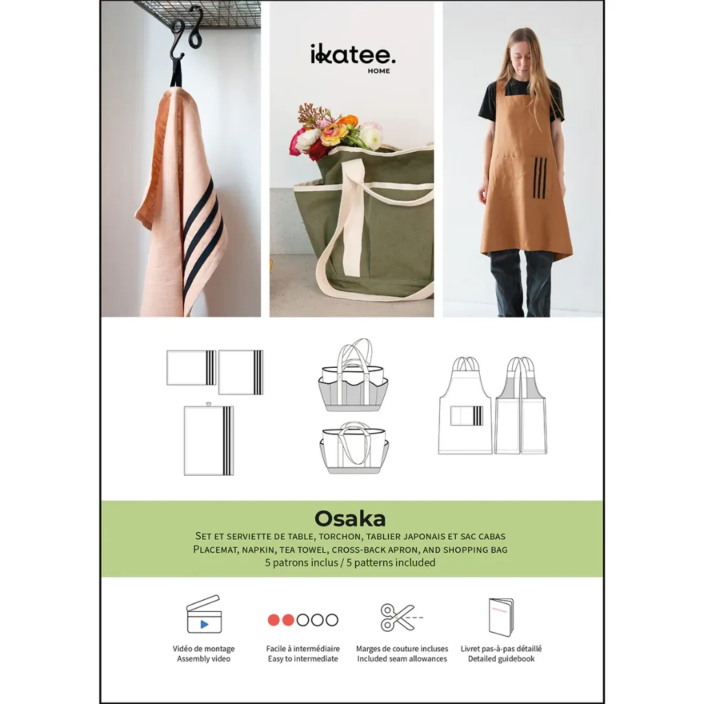 Ikatee - Patron Couture Accessoires de Cuisine "Osaka"