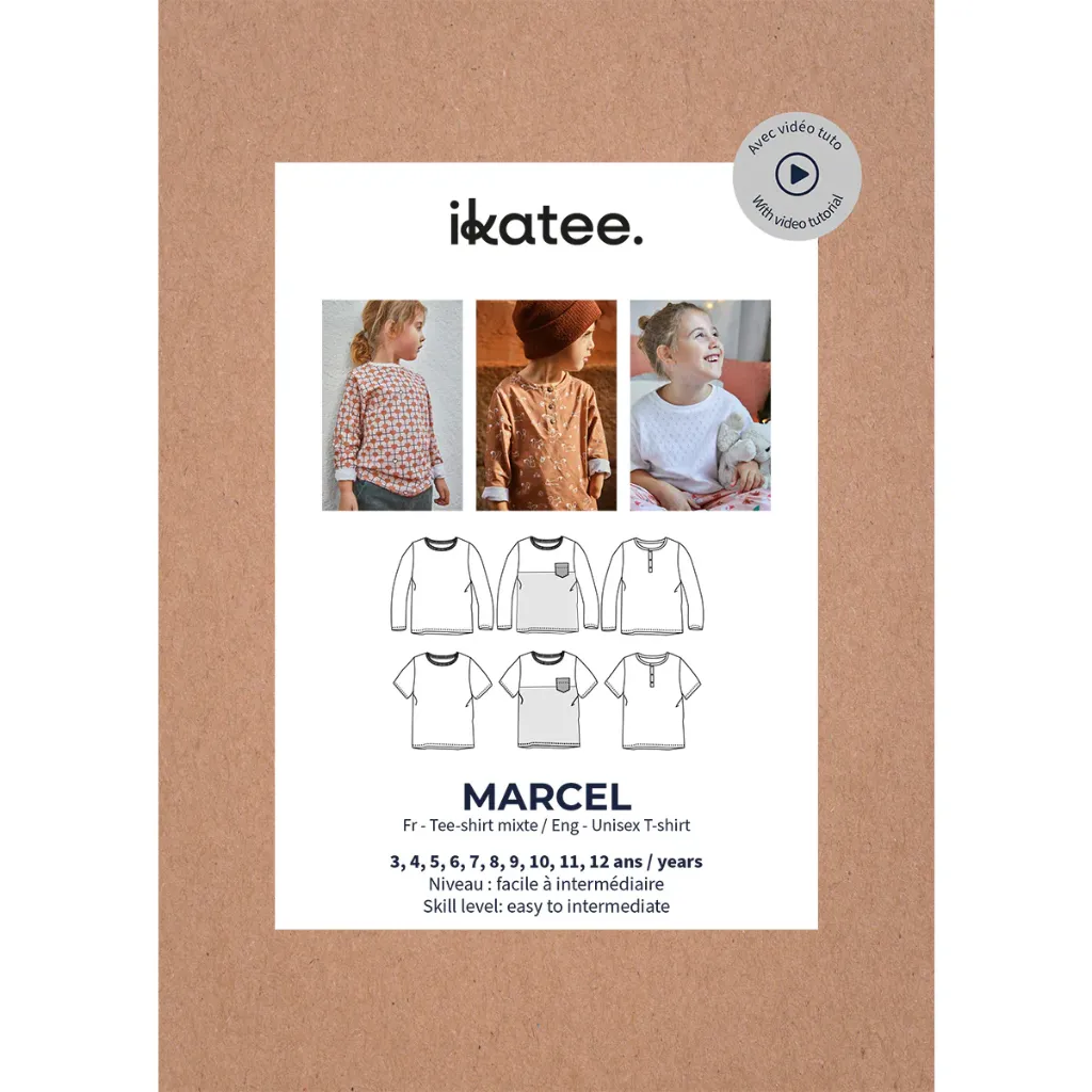 [Marcel] Ikatee - Patron Couture Enfant Tee-shirt "Marcel" du 3 au 12 ans