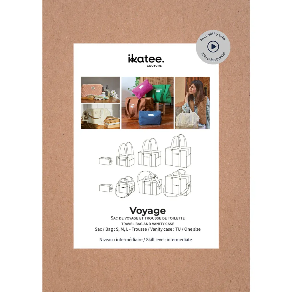 Ikatee - Patron Couture Sac et Trousse de Toilette "Voyage"